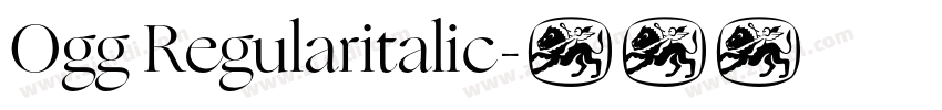 Ogg Regularitalic字体转换